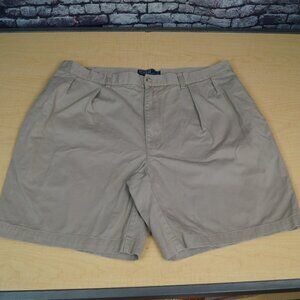 VTG Polo Ralph Lauren Pleated Tyler Shorts Khaki Beige Chino Preppy Y2K Mens 38
